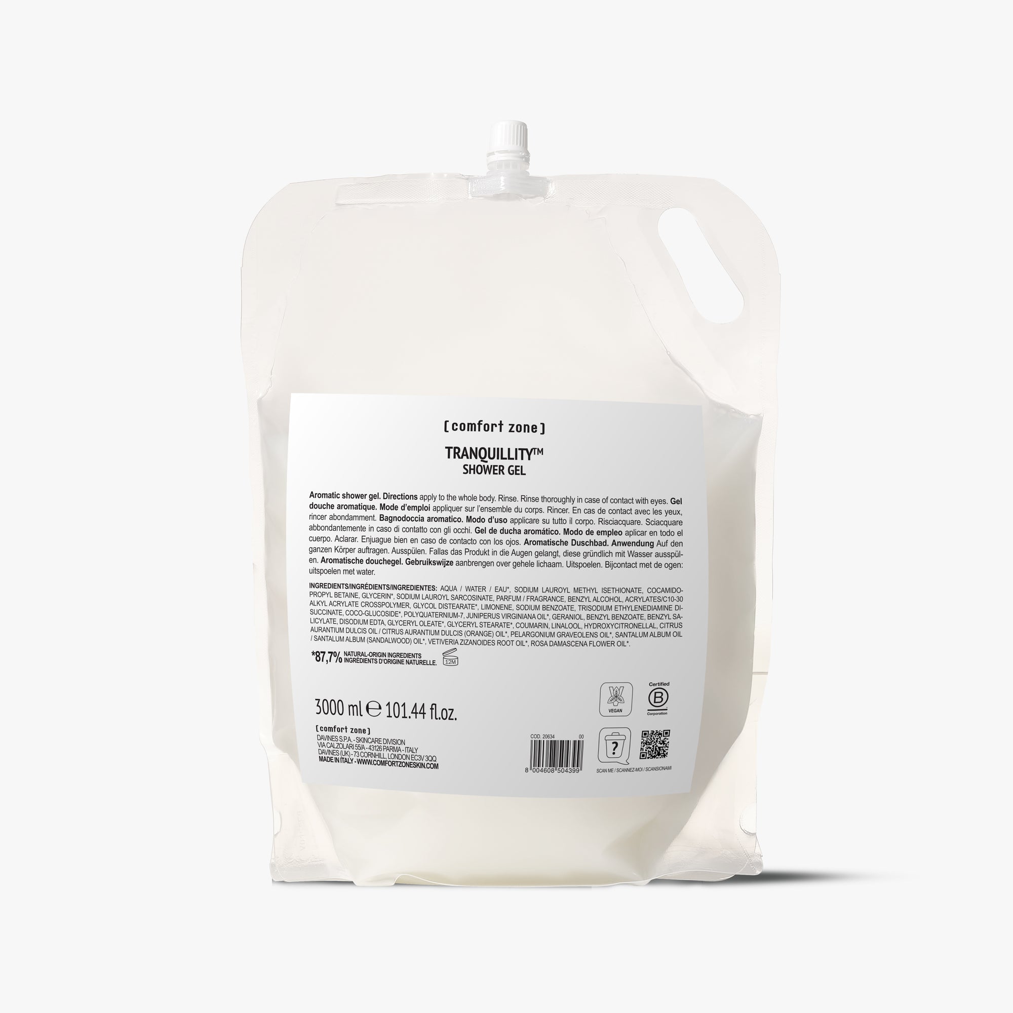 Comfort Zone: Tranquillity™ Shower Gel Bagnodoccia aromatico ricarica 3L-1
