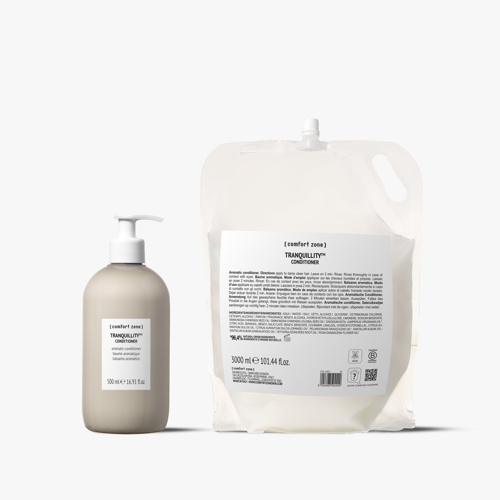 Comfort Zone: Kit Tranquillity Conditioner Balsamo aromatico 3L ricaricabile con dispenser-BDSCIT00006
