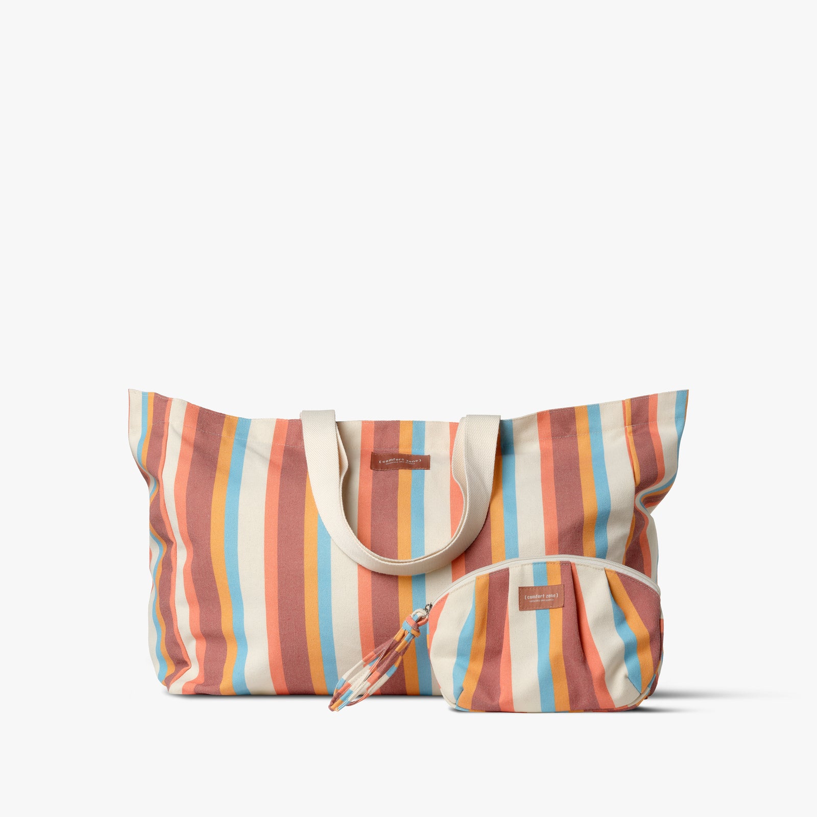 Comfort Zone: Accessories Riviera Stripes Summer Bag &amp; Pouch -
